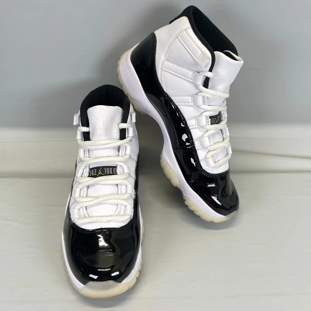 Air Jordan 11 Retro DMP Gratitude Basketball Shoes Mens Size 7.5 White Sneakers